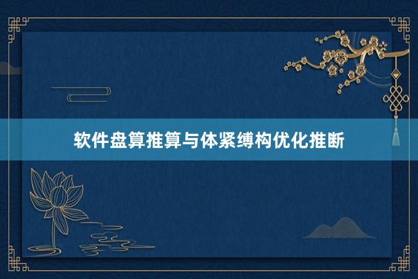 软件盘算推算与体紧缚构优化推断